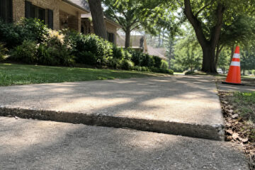 When a Sunken Sidewalk Becomes a Trip Hazard in Bryan - concrete service scene in Bryan, Texas