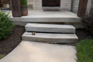Repairing Sunken Concrete Porch Steps in Bryan - concrete service scene in Bryan, Texas